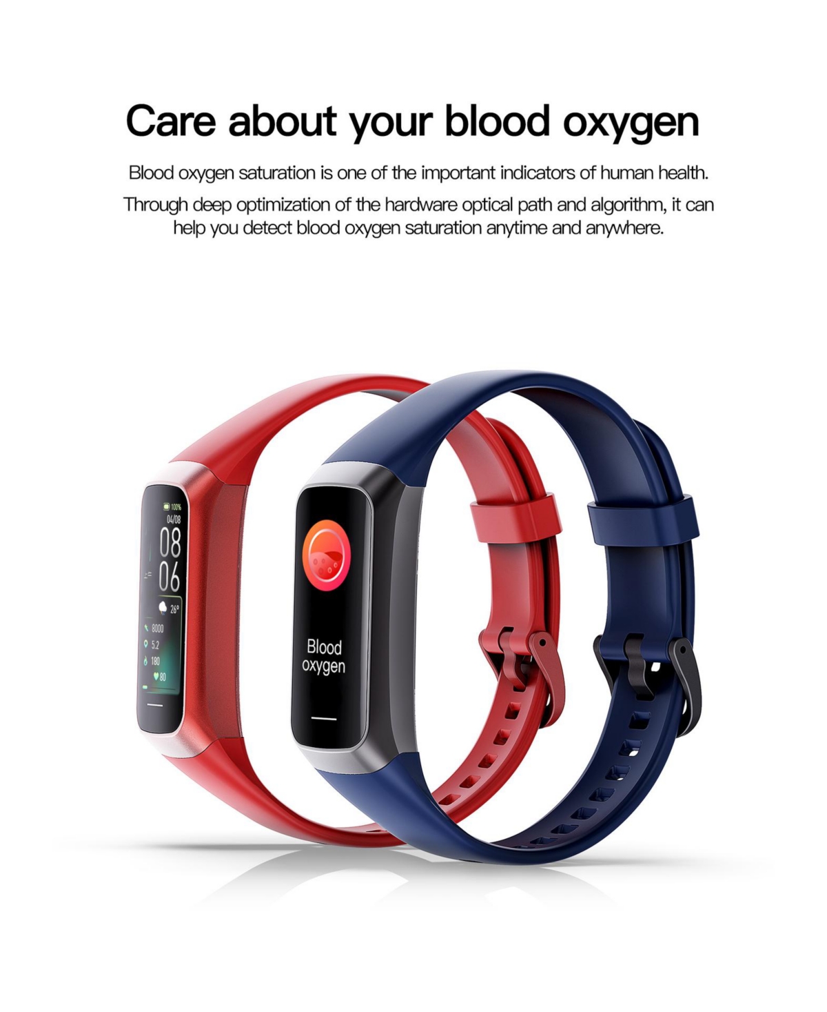 Ruxing smart Waterproof Fitness Tracker with Sleep Monitor for Android and iOS