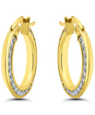 Giani Bernini - Cubic Zirconia Hoop Earrings (2 ct. t.w.) in 18K Gold Over Sterling Silver