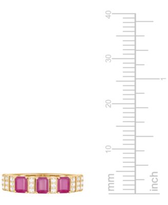 Gemstone and Diamond Ring (1/6 ct. t.w.) in 14K White Gold and (also in 14K Gold)