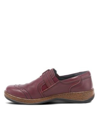 Smolqua Leather Loafer with Adjustable Strap and Cushioned Insole