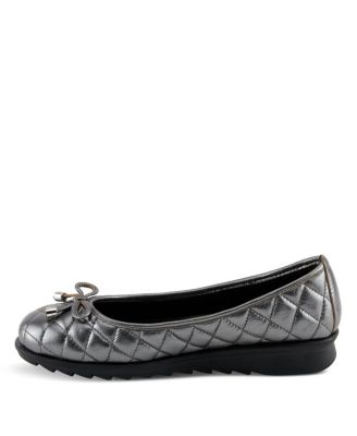 Ballequina Ballet Flat with Quilted Leather Upper