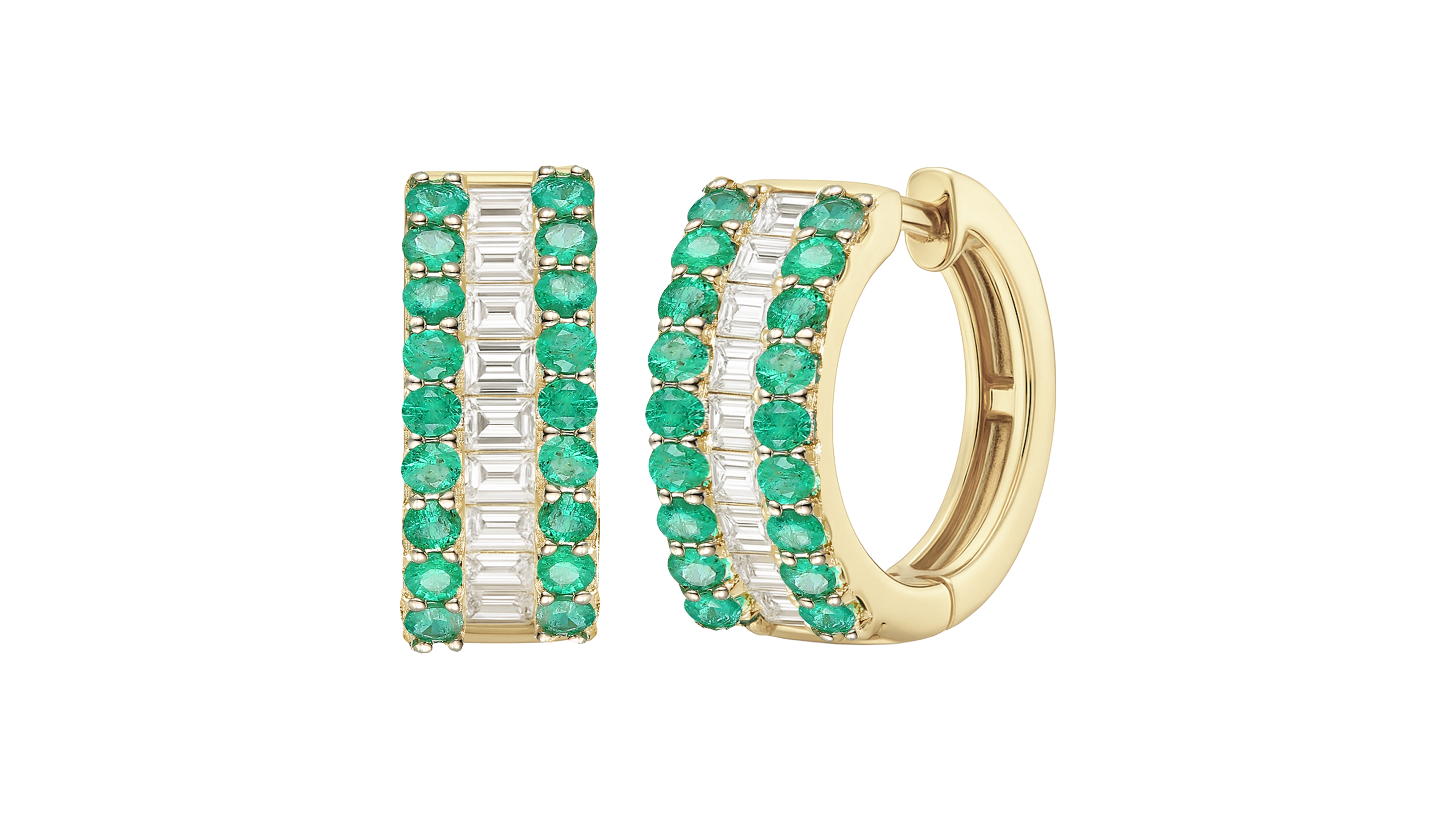 Macy's Gemstone and Diamond Earrings (1/4 ct.t.w.) 14K Gold White