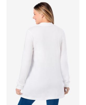 Women's Plus Size Long-Sleeve Polo Shirt