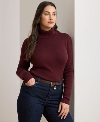 Lauren Ralph Lauren - Plus Size Ribbed Turtleneck Sweater