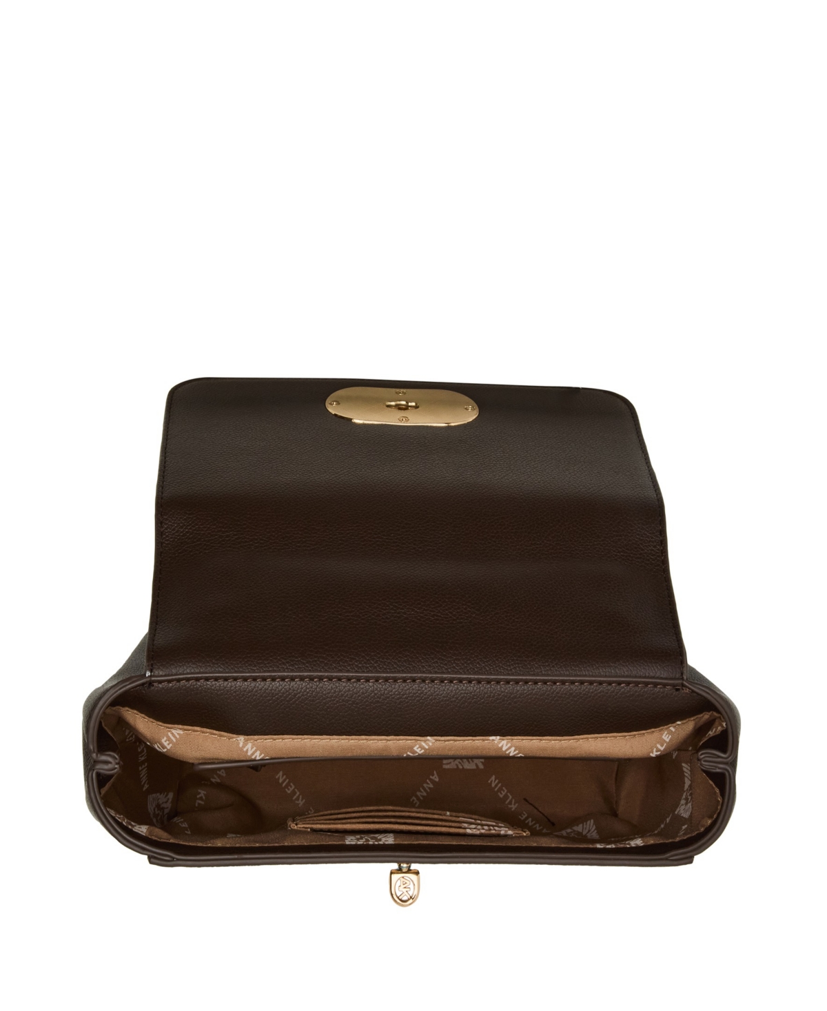 Anne Klein Flap Small Shoulder Bag In Brown