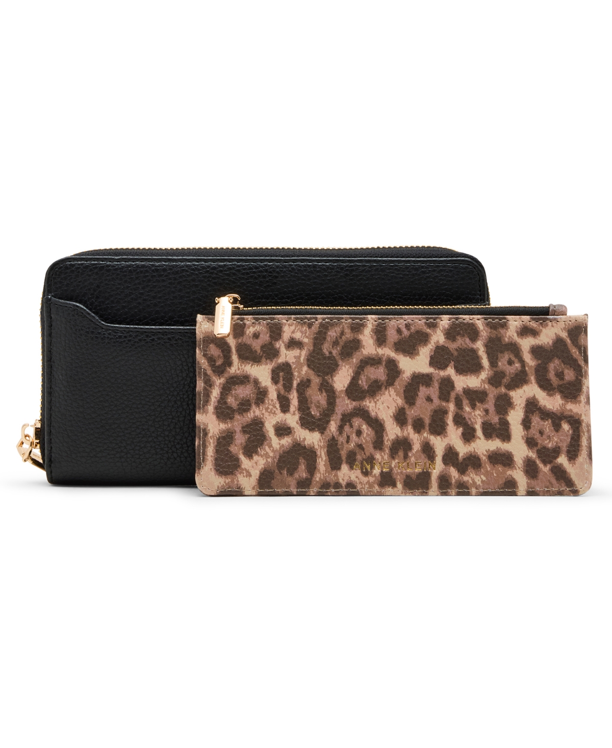 Anne Klein Zip Around Wallet In Black
