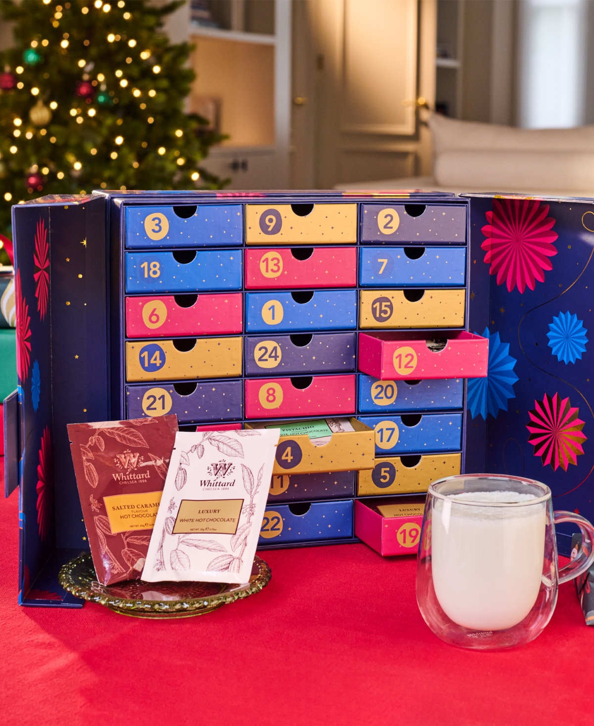 Whittard Of Chelsea Hot Chocolate Advent Calendar, 24 Servings In Blue