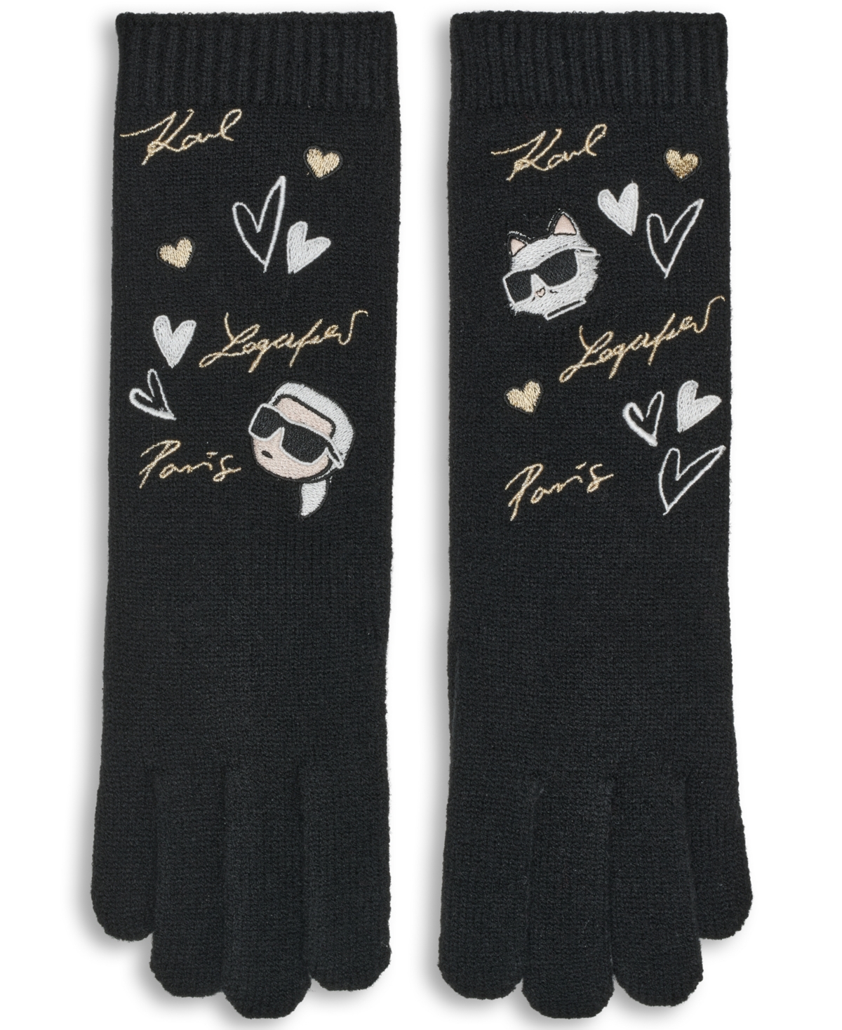 Karl Lagerfeld Women's Karl Icons Tech Gloves In Black