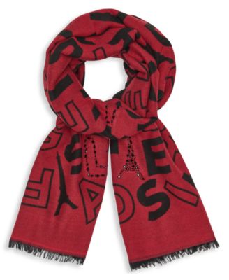 Women's Jumble Block Letter Blanket Scarf