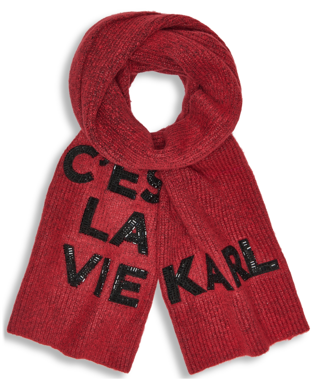 Karl Lagerfeld Women's C'est La Vie Scarf In Red