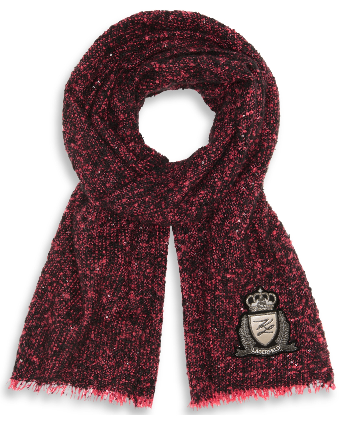 Karl Lagerfeld Paris Women's Tweed Woven Scarf