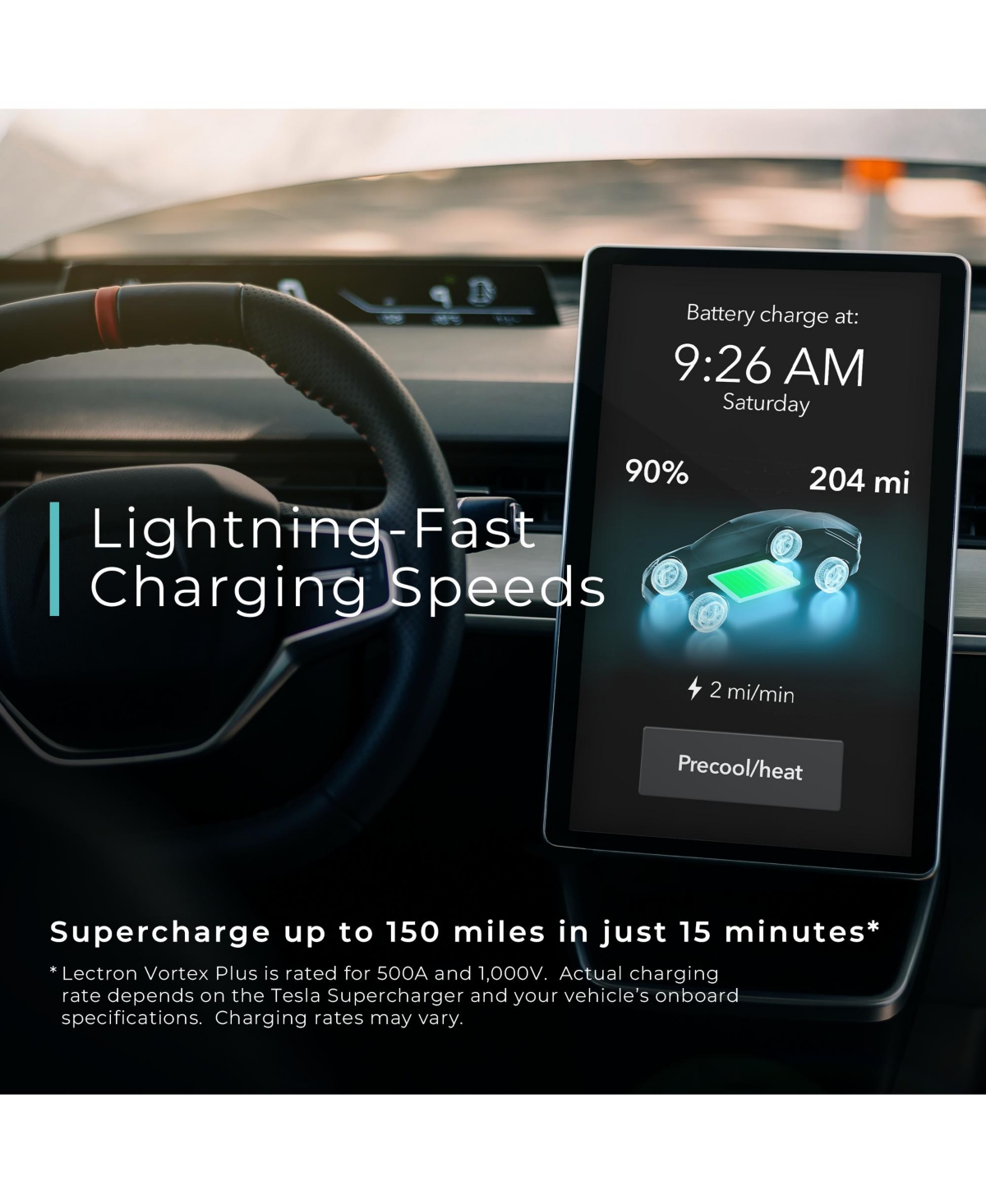 Lectron Nacs to Ccs Electric Vehicle Adapter with Interlock - 500 Amps / 1000V - Compatible with Tesla Superchargers