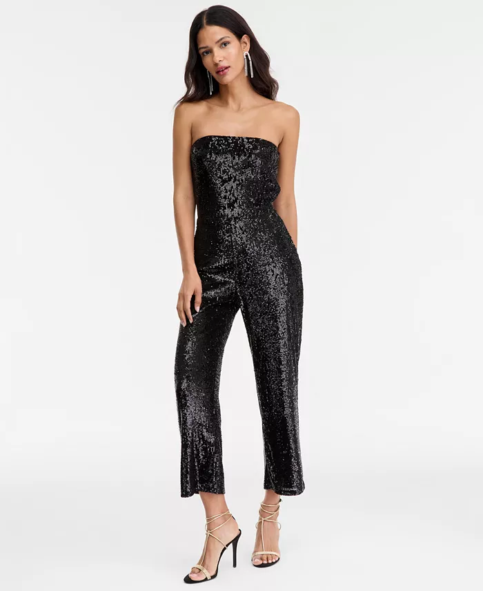 Women's Sequin Strapless Jumpsuit