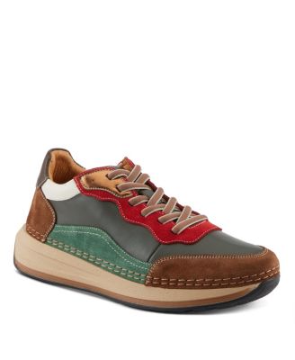 Booker Women's Fashion Sneaker with Leather Upper