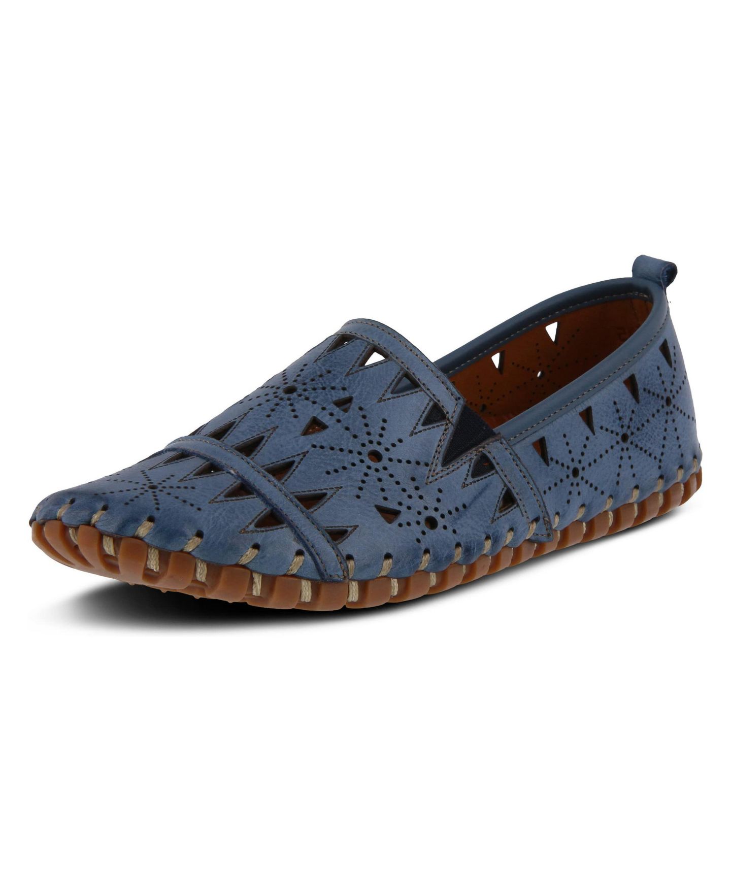 Женские туфли Spring Step Fusaro Slip-On Loafer with Leather Upper, цвет: Синий — фото 3
