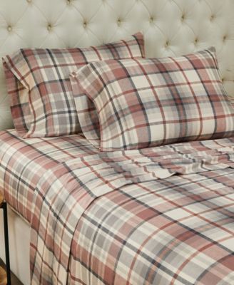 Highland Plaid Extra Deep Pocket 300-Thread Count 4-Pc. Sheet Set, Queen