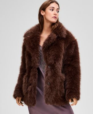 And Now This - Women's Shaggy Faux-Fur Jacket