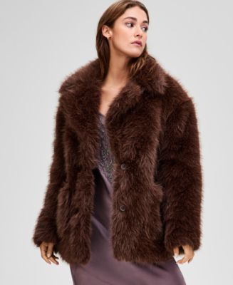 And Now This Women's Shaggy Faux-Fur Jacket, Exclusively at