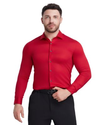 Solid Sateen Slim Fit Dress Shirt