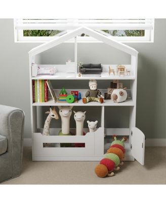 Kids Bookshelf and Toy Storage, Wooden Kids Bookcase