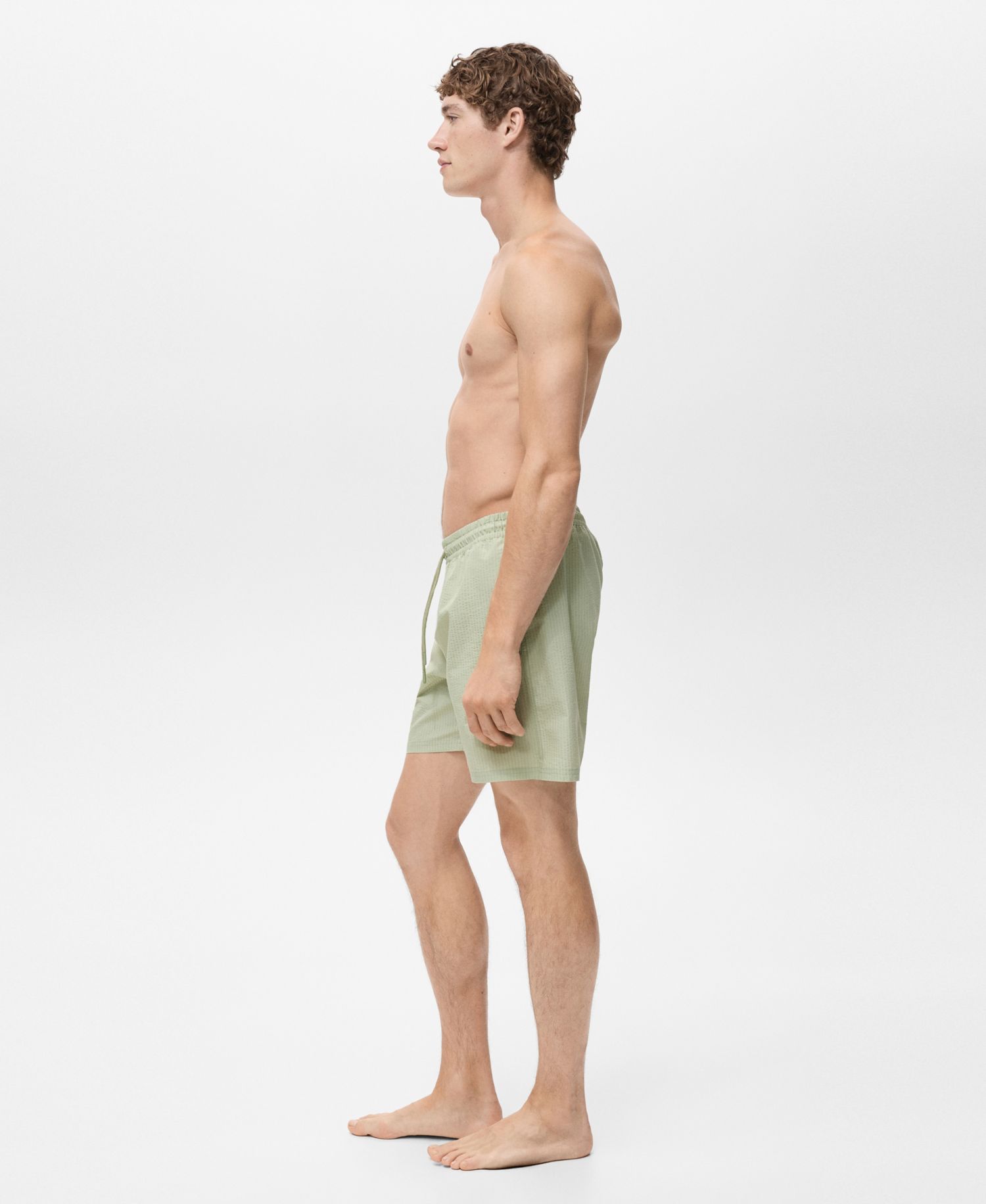 Men's Seersucker Swimming Trunks