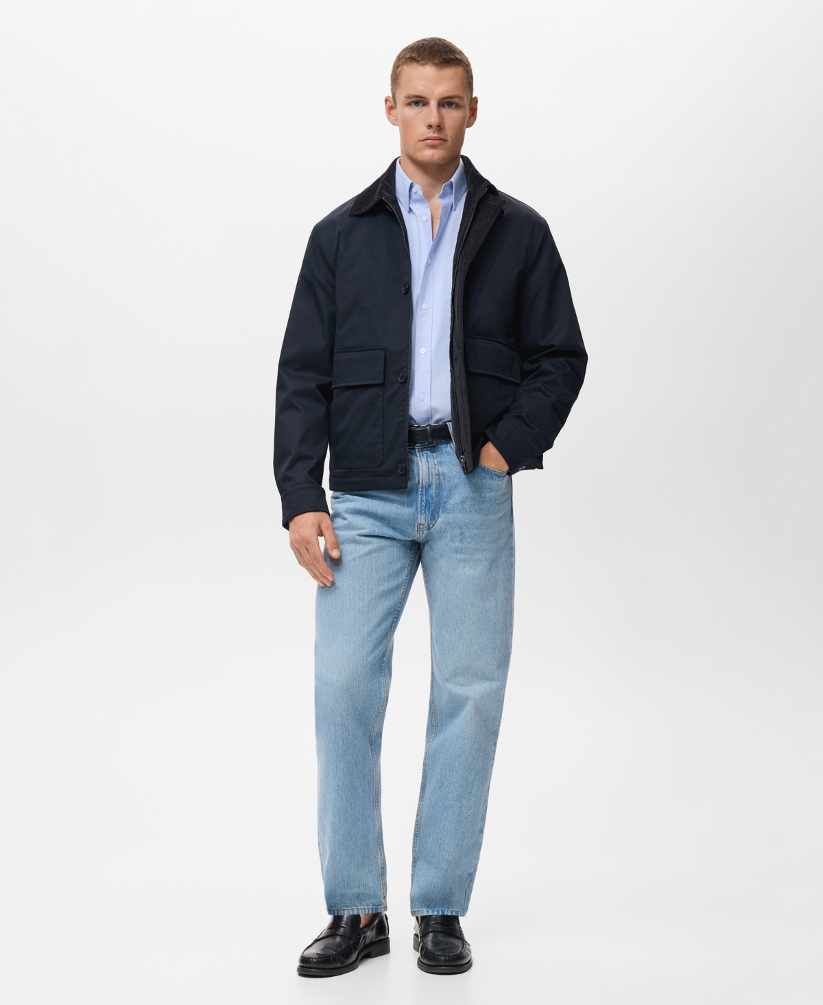 Mango Men's Cotton Oxford Shirt