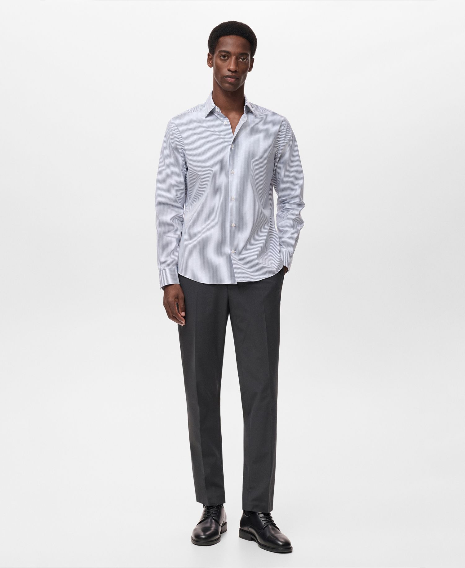 Men's Regular-Fit Striped Cotton Shirt