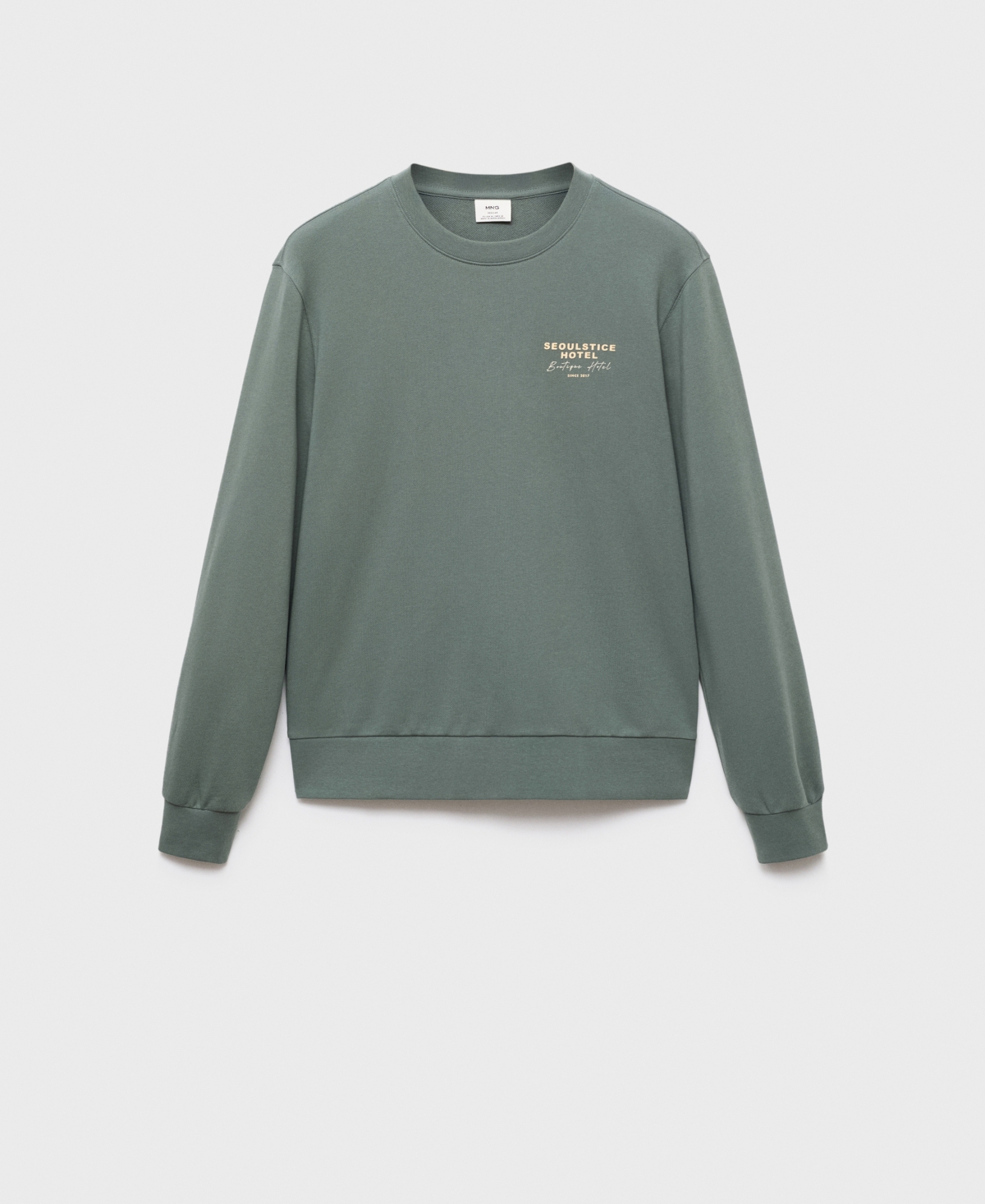 Mango Men's Printed Cotton Sweatshirt