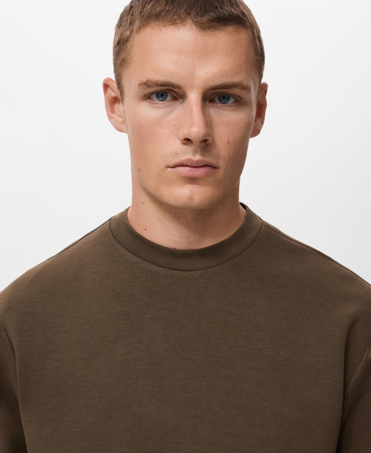Mango Men's Regular-fit Cotton Sweatshirt In Brown