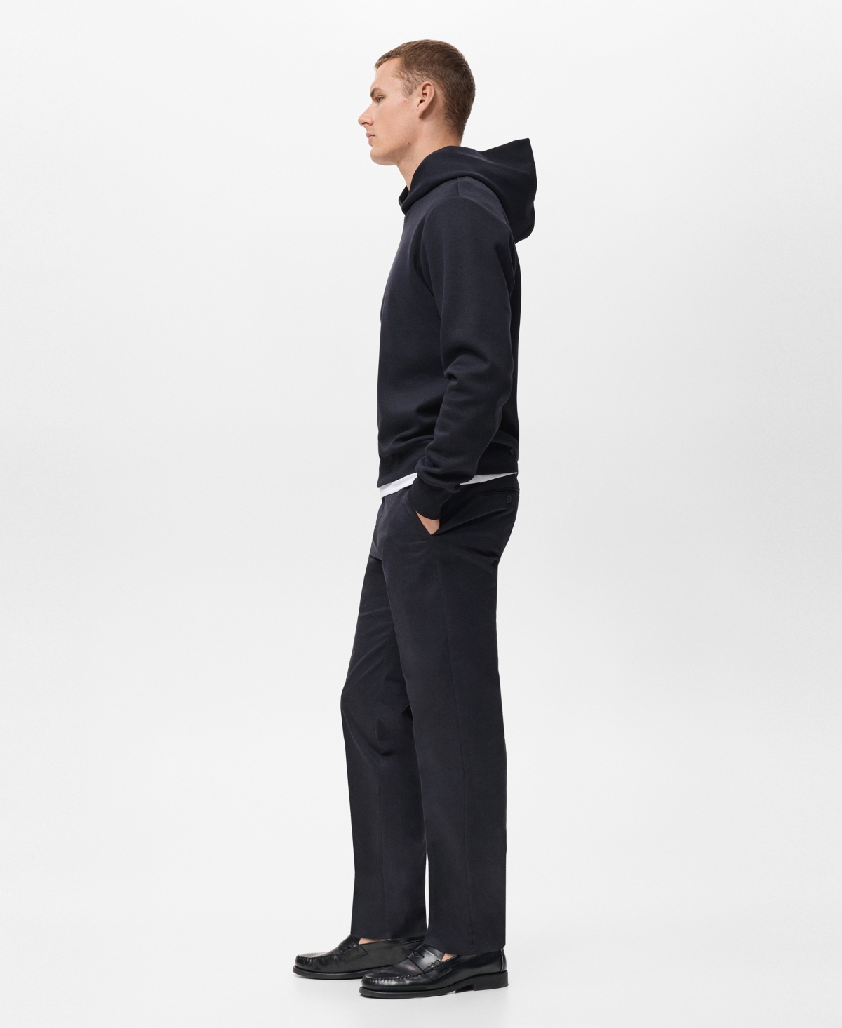 Mango Men's Regular-fit Hoodie In Blue