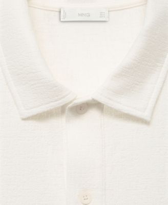 Men's Structured Knitted Polo Shirt