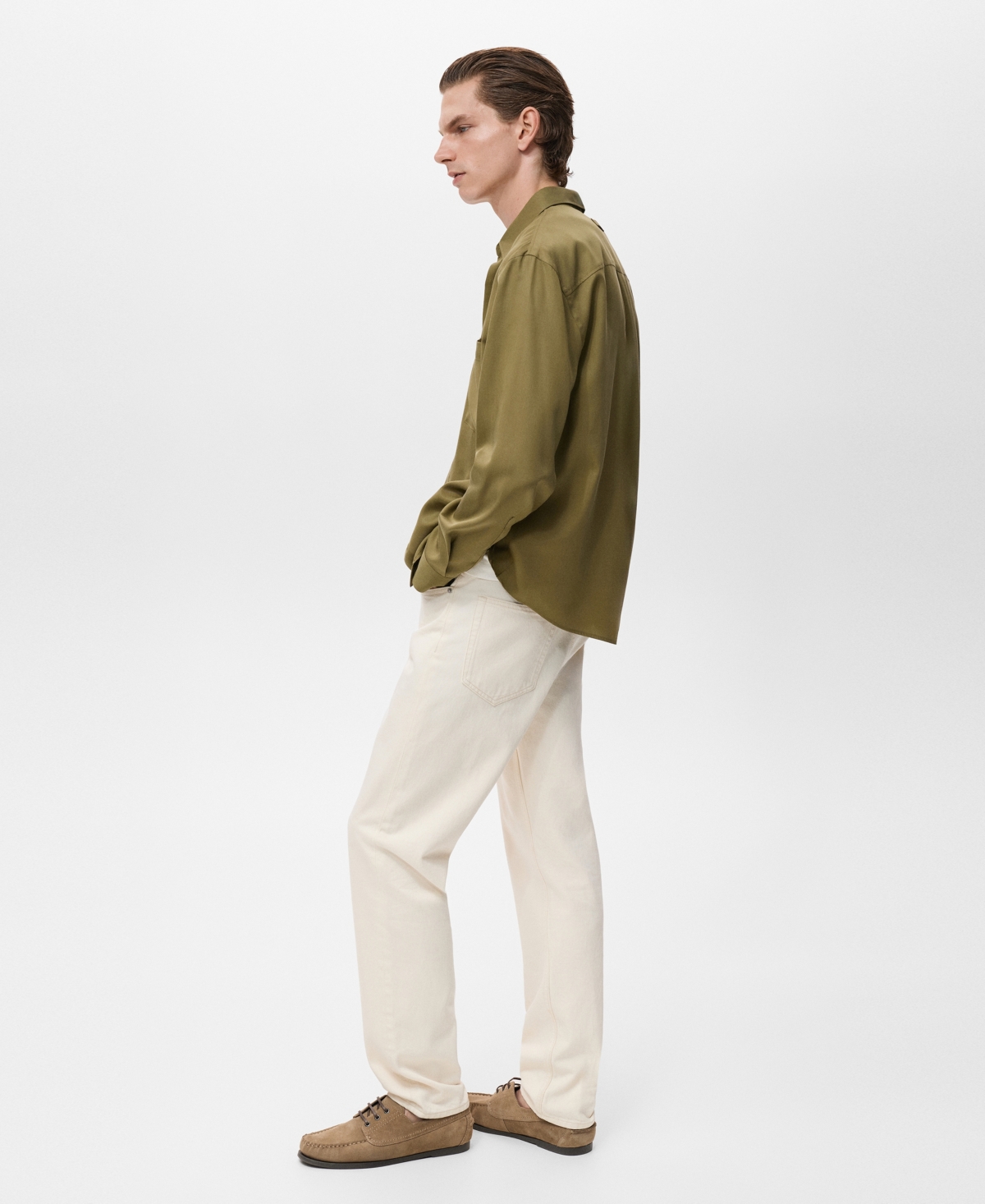 Mango Men's Lyocell Pocket Shirt