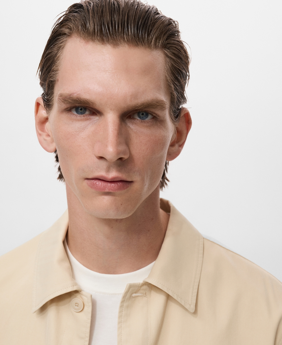 Mango Men's Pockets Lyocell Cotton Jacket In Neutral