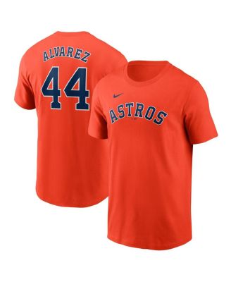 Nike - Men's Yordan Alvarez Orange Houston Astros Fuse Name Number T-Shirt