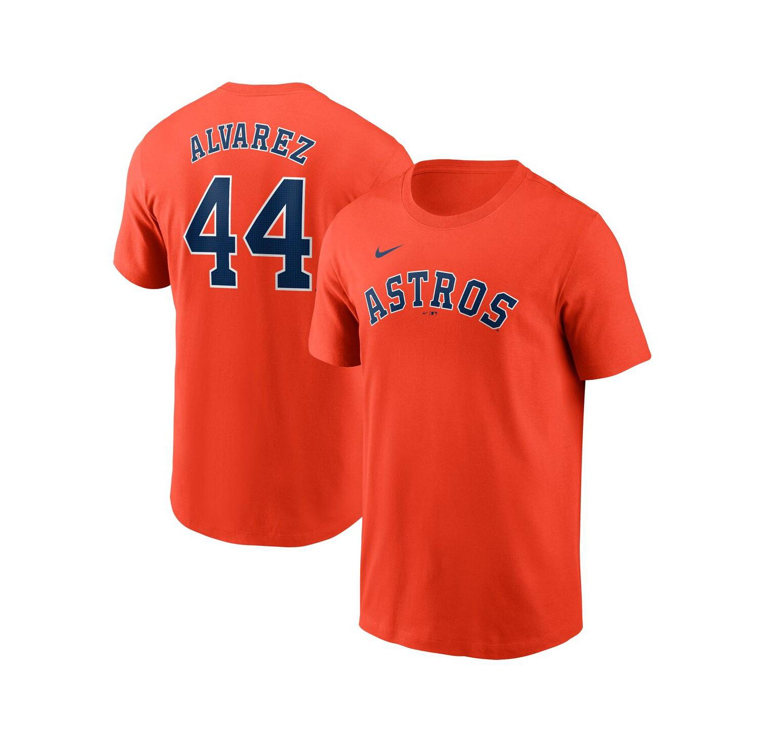 Men's Yordan Alvarez Orange Houston Astros Fuse Name & Number T-Shirt