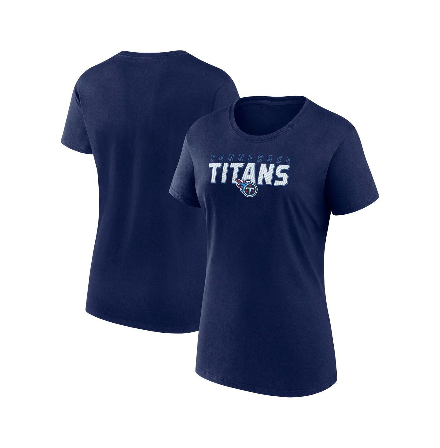 Женская футболка Logo Athletic Navy Tennessee Titans Lean — фото 1