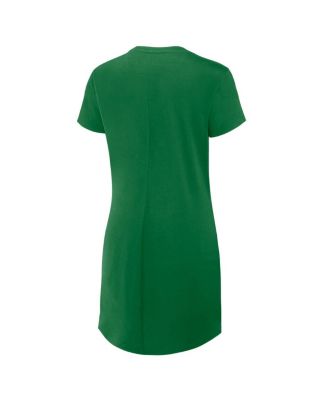 Women's Green Oregon Ducks Ruched Drape T-Shirt Dress