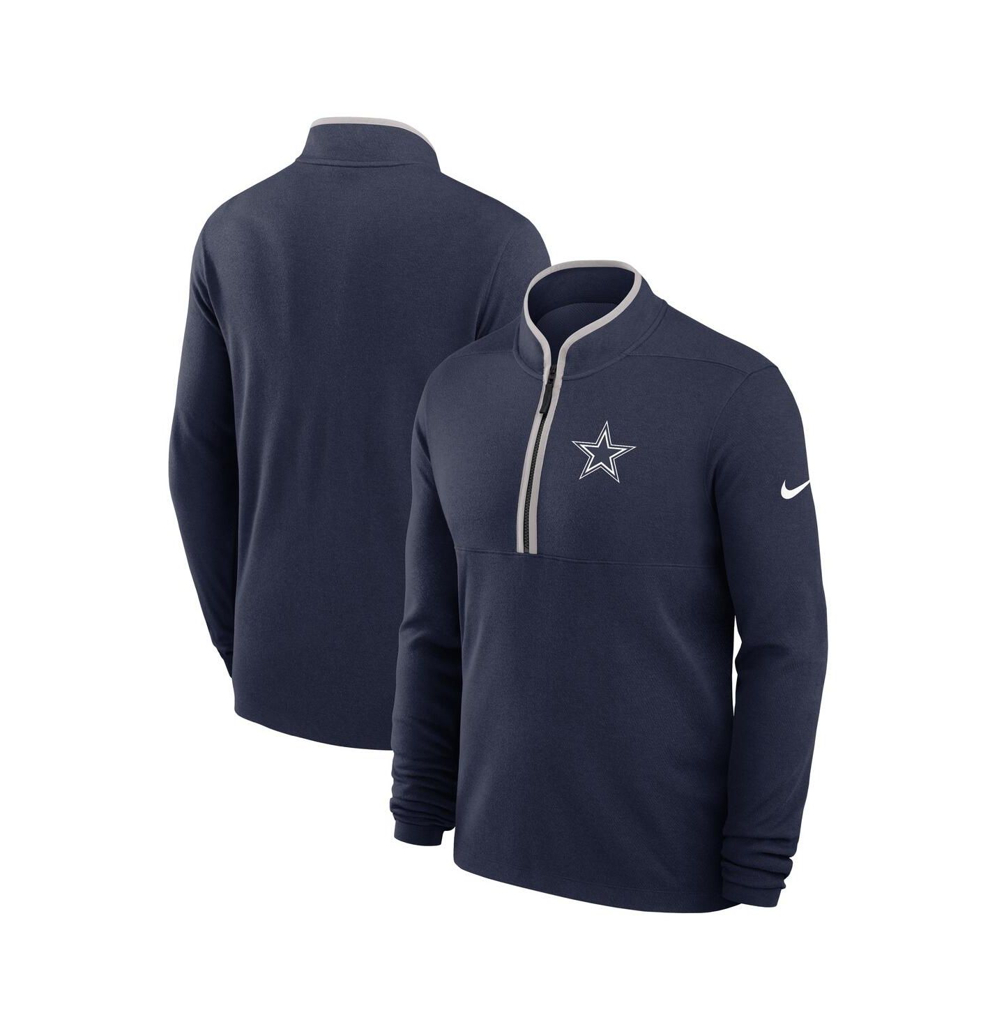 Мужской свитшот Nike Navy Dallas Cowboys Lightweight Victory Performance Half-Zip Pullover — фото 1