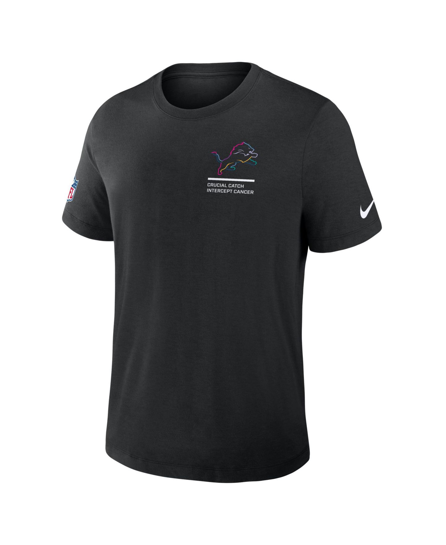 Мужская футболка Nike Black Detroit Lions 2025 NFL Crucial Catch Tri-Blend Dri-FIT — фото 5