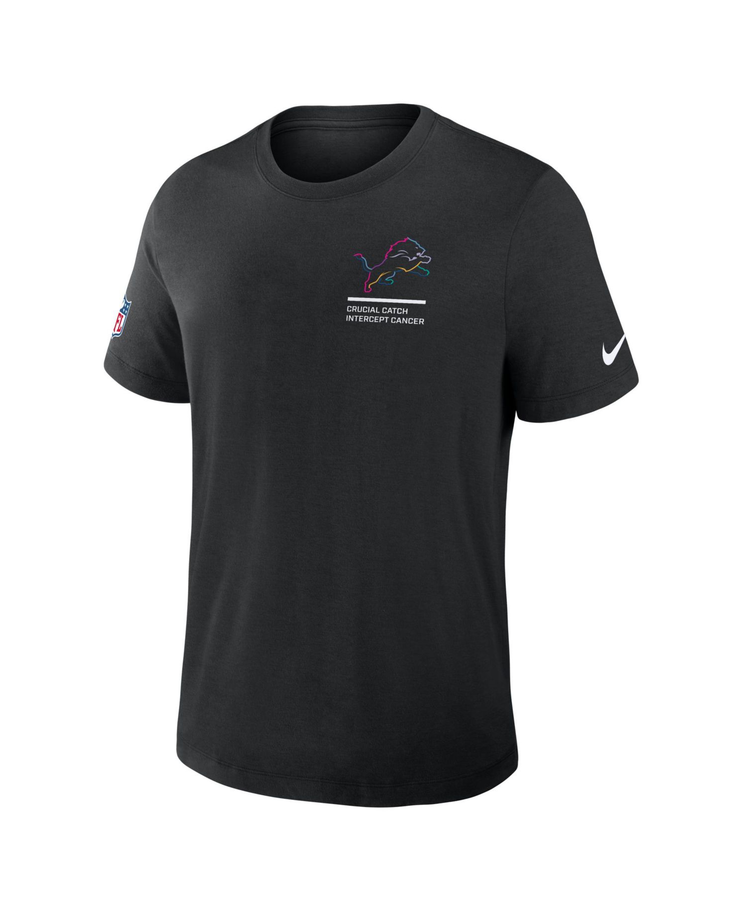 Men's Black Detroit Lions 2025 NFL Crucial Catch Tri-Blend Dri-FIT T-Shirt