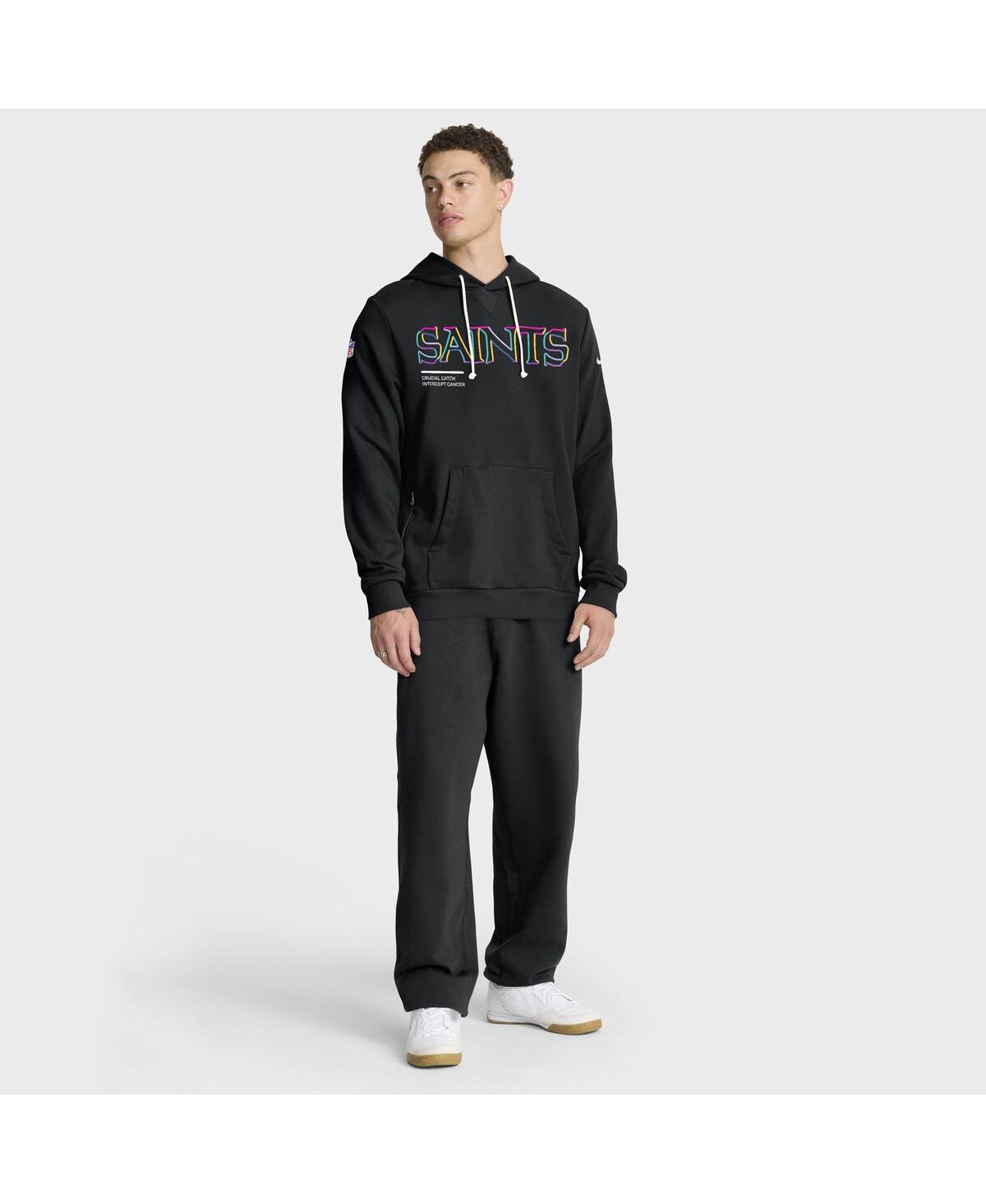 Nike Houston Texans Crucial Catch Sideline  Men's Dri-fit Nfl Pullover Hoodie In Black
