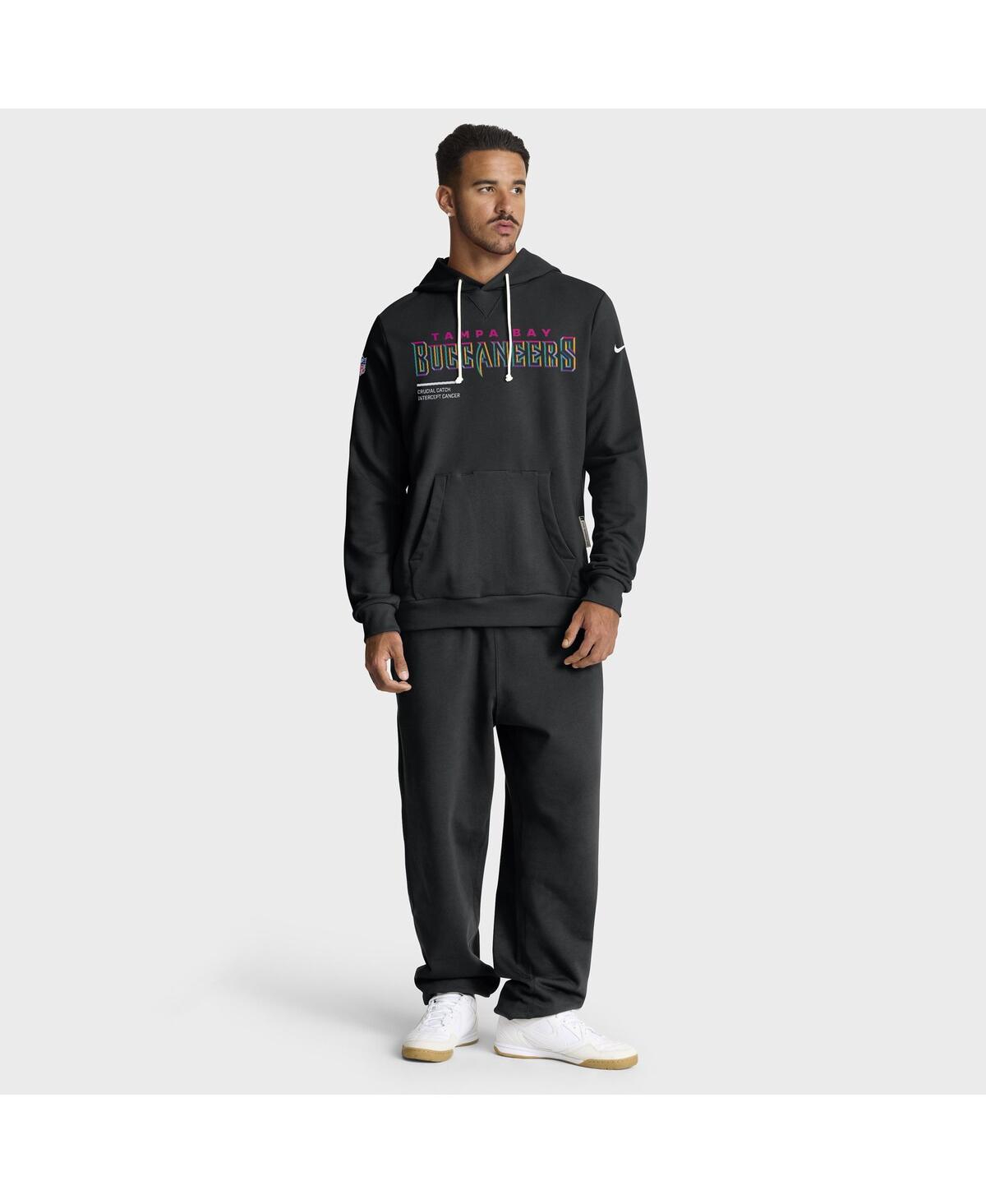 Nike Houston Texans Crucial Catch Sideline  Men's Dri-fit Nfl Pullover Hoodie In Black