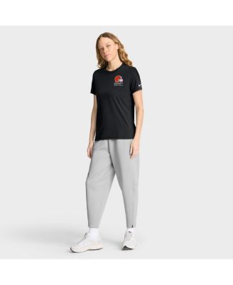 Women's Black Cleveland Browns 2025 NFL Crucial Catch Tri-Blend Dri-FIT T-Shirt