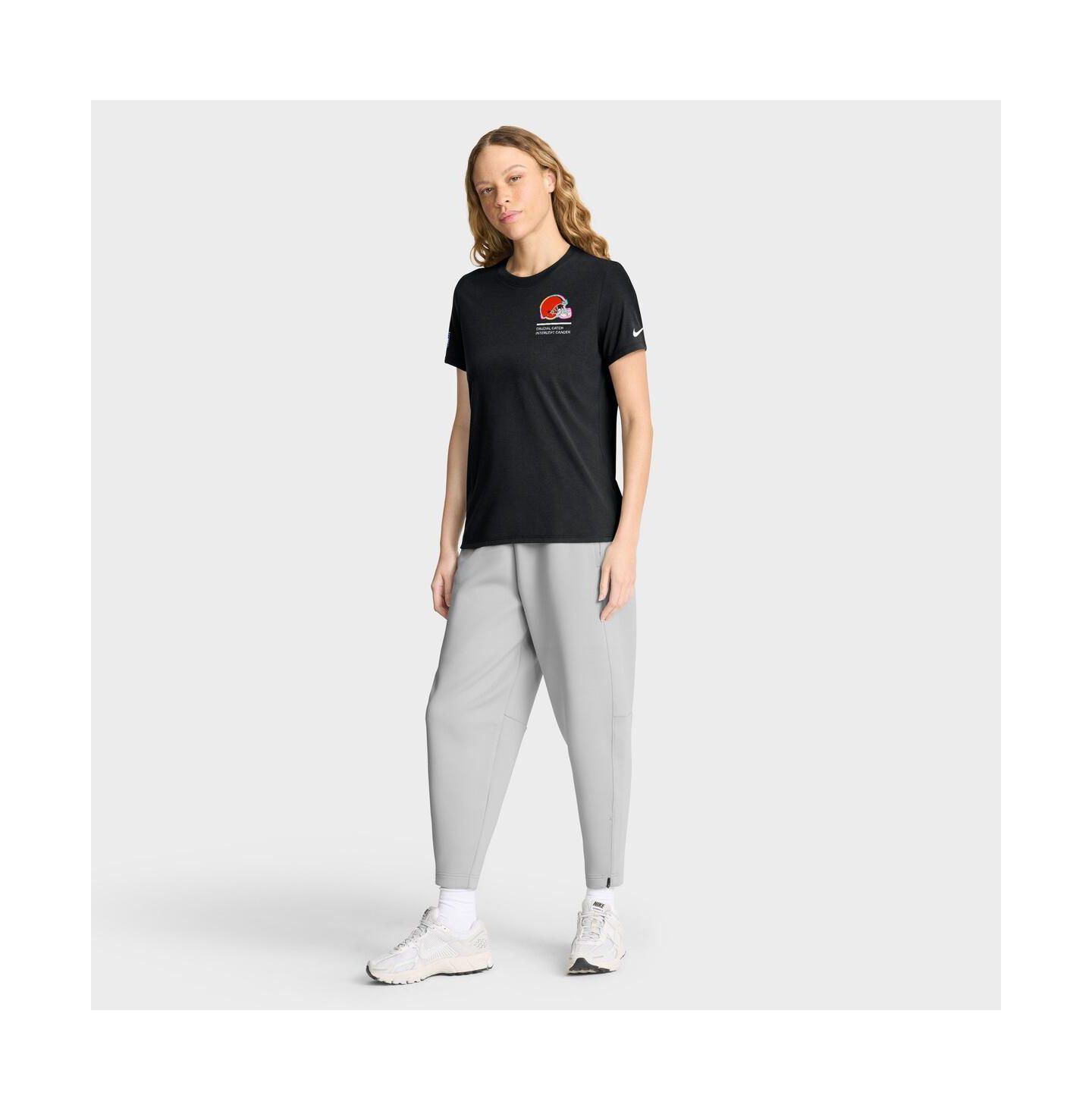 Женская футболка Nike Black Cleveland Browns 2025 NFL Crucial Catch Tri-Blend Dri-FIT — фото 3