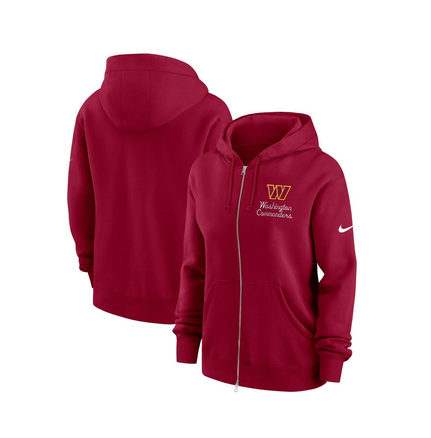 Женское худи Nike Burgundy Washington Commanders Phoenix Rewind Full-Zip — фото 1