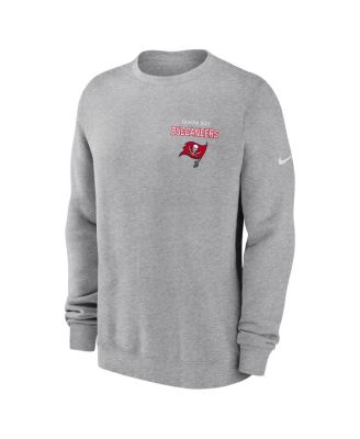 Men's Heather Gray Tampa Bay Buccaneers Primetime Club Fleece Pullover Sweatshirt