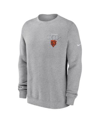 Men's Heather Gray Chicago Bears Primetime Club Fleece Pullover Sweatshirt