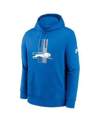 Men's Blue Detroit Lions Club Fleece Pullover Hoodie
