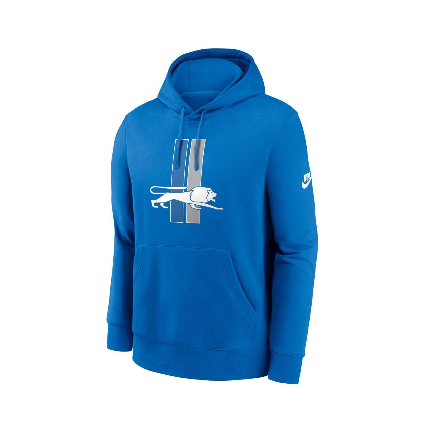 Мужское худи Nike Blue Detroit Lions Club Fleece Pullover — фото 2