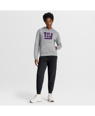 Women's Heather Gray New York Giants Club Fleece Pullover Hoodie